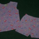 Cute Girls Pajams Shorts Set Size 10