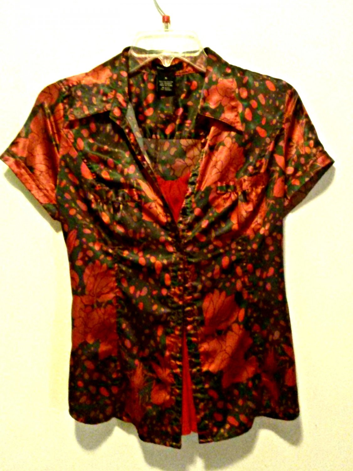 BCBG MaxAzria Button Down Blouse Top Shirt Size M