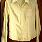 Express Blouse Top Size 5/6 Shirt Womens White Button Down Long Sleeve Stretch NEW