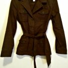Talbots Jacket Size 4  Blazer Sz 4 Brown Women  Coat Blend Button Tie  Petites NEW