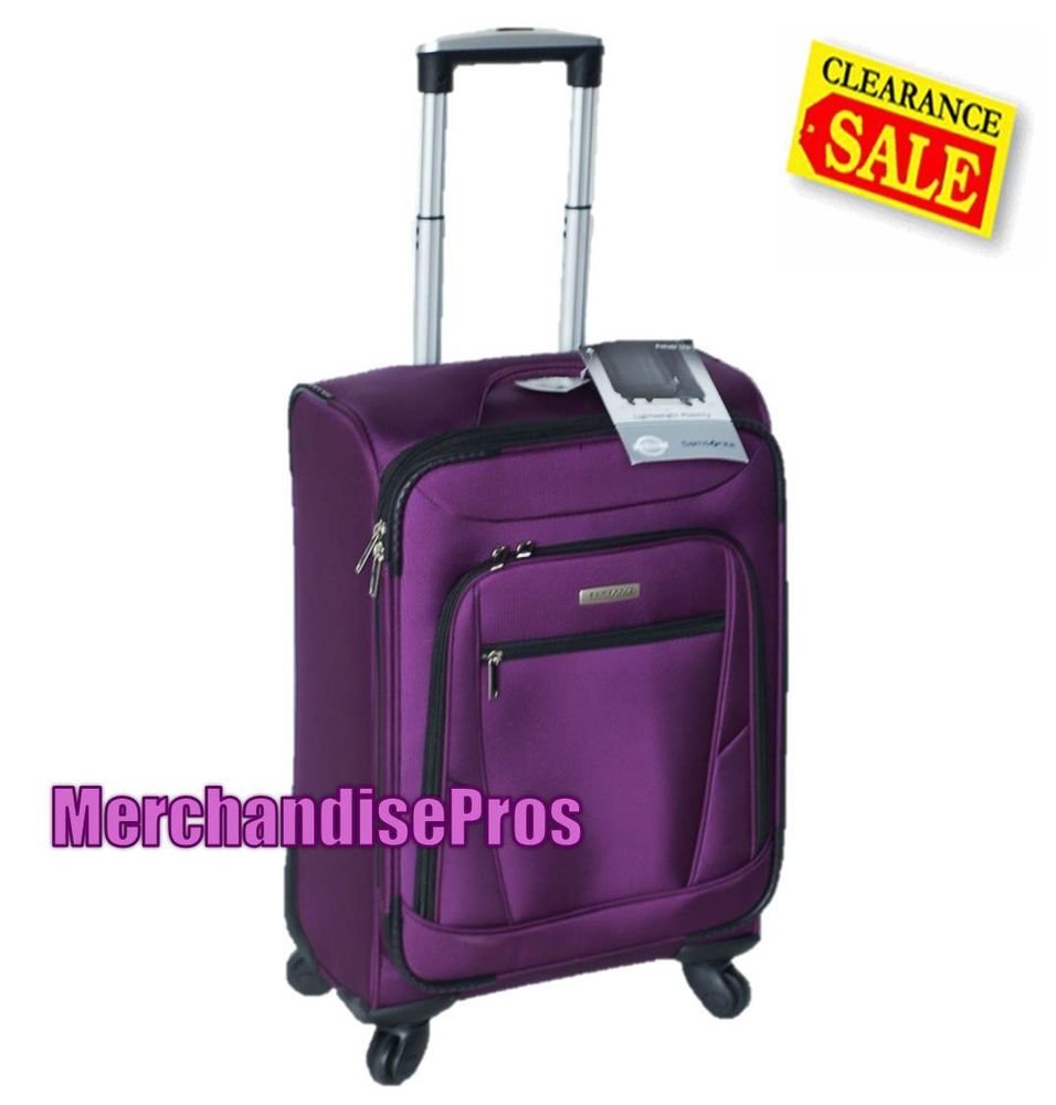 samsonite purple carry on