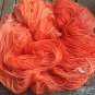 Hand Dyed Yarn - Salmon - Merino Wool, Fingering Yarn 100gr