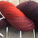Hand Dyed Yarn -Fire Red - Merino Wool, Fingering Yarn 100gr