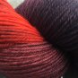 Hand Dyed Yarn -Fire Red - Merino Wool, Fingering Yarn 100gr