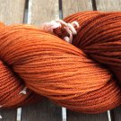 Hand Dyed Yarn -Bronze Brown Orange - Merino Wool, Fingering Yarn 100gr