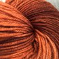Hand Dyed Yarn -Bronze Brown Orange - Merino Wool, Fingering Yarn 100gr