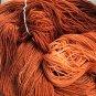 Hand Dyed Yarn -Bronze Brown Orange - Merino Wool, Fingering Yarn 100gr