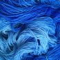 Hand Dyed Yarn - Ocean & Baby Blue - Merino Wool, Fingering 100gr