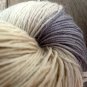 Hand Dyed Yarn - Ecru & Grey #2 - Merino Wool, Fingering Yarn 100gr