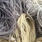 Hand Dyed Yarn - Ecru & Grey #2 - Merino Wool, Fingering Yarn 100gr