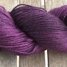 Hand Dyed Yarn - Purples in the Dark - Baby Alpaca/Mulberry Silk - Fingering Yarn 100gr