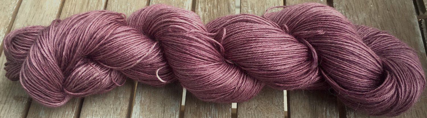 Hand Dyed Yarn - Old Roses - Baby Alpaca/Silk - Fingering Yarn 100gr