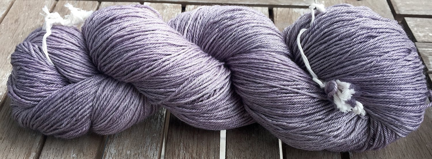 Hand Dyed Yarn - Silver Grey - Merino & Mulberry Silk - Fingering 100gr