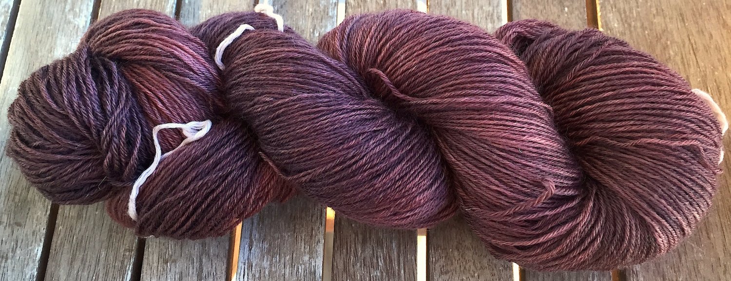Hand Dyed Yarn - Browns Old Roses - Bluefaced Leicester Wool - Fingering - 100gr