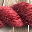Hand Dyed Yarn - Oxblood Deep - Apaga/Mulberry Silk, Fingering Yarn 100gr