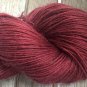 Hand Dyed Yarn - Oxblood Deep - Apaga/Mulberry Silk, Fingering Yarn 100gr