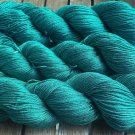 New! Hand Dyed Yarn - Emerald Jewel - 100% Pure Mulberry Silk