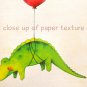 Baby Alligator with Red Balloon Illustration Print- Cute Animal Art, Children's Nursery Room Art