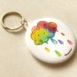 Cute Rainbow Cloud Round Pocket Mirror: 2.25" Mirror Keyring Accessory