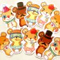 Cute Bear Sticker Pack of 10: Kawaii Illustrated Teddy Bear Stickers, Planner Stickers