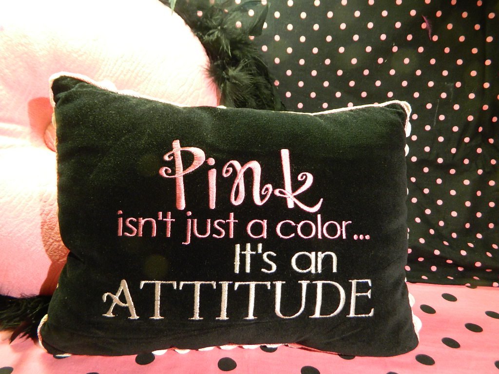 Pink Is An Attitude Decorative Throw Pillow