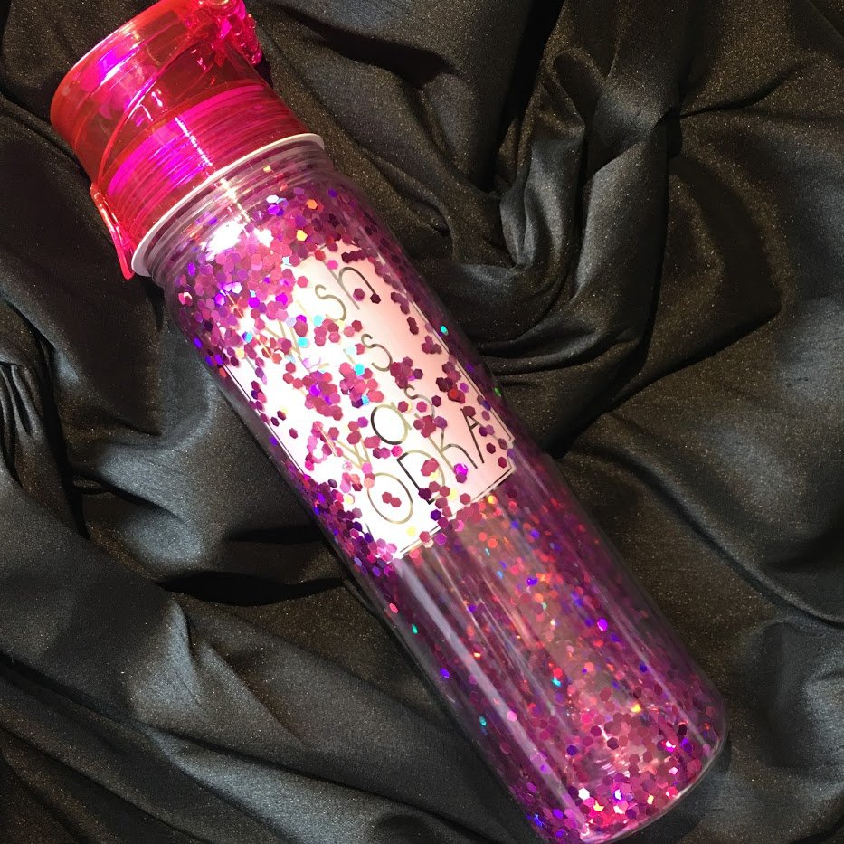 I Wish This Was Vodka Pink Water Bottle