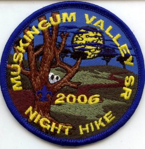 Boy Scout Patch Muskingum Valley SR Night Hike 2006