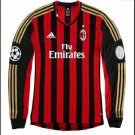 AC Milan Adidas Home 2014/2015 Soccer Long Sleeve Jersey (M)