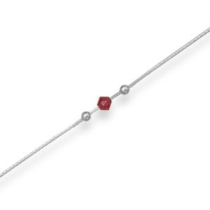 Anklet Pink Crystal