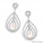 Crystal Pearl Drop Earrings
