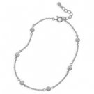 10.5 + 1 Bezel CZ Anklet