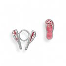 Pink Flip Flops Story Bead