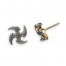 Throwing Star Tungsten Earrings