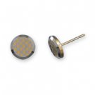 Checkerboard Tungsten Earrings
