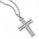 22" Stainless Steel Chain w/Tungsten Cross