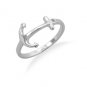 Rhodium Plated Anchor Ring