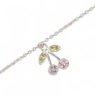 CZ Cherries Anklet