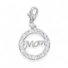 'Mom" Charm w/Lobster clasp