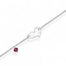 Heart & Swarovski Crystal Anklet