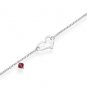 Heart & Swarovski Crystal Anklet
