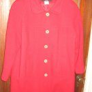Stephanie Mathews Petite Coat - Wool Blend - Red - Size PM