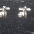 Vintage Bowling Ball Bowling Pin Cufflinks - Silver-tone