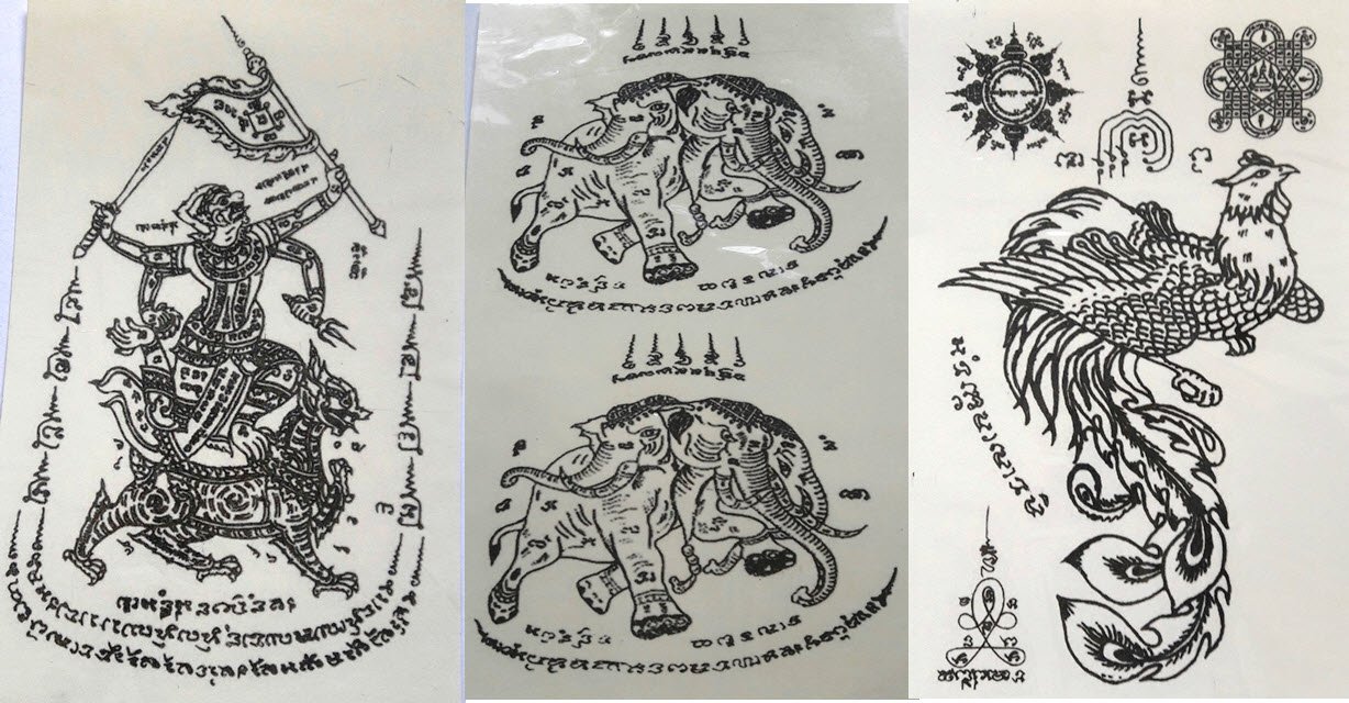 Temporary Thai Tattoos Stickers Waterproof Art Stickers set 3