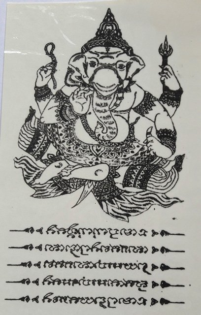 Temporary Thai YANT 5 ROWS Tattoos Stickers Waterproof Art Stickers