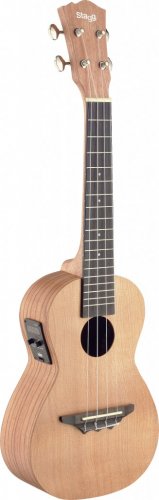Stagg Concert Acoustic/Electric Ukulele UCX-ROS-SE with solid CedarTop