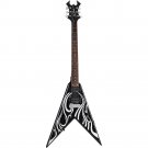 B.C. Rich Kerry King Metal Master V Electric Guitar, Black/White Tribal Graphics