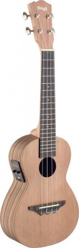 Stagg Soprano Acoustic/Electric Ukulele USX-ZEB-SE with solid Cedar Top