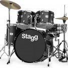New Stagg 5 Piece Drum Set TIM322 with Cymbals and Throne