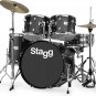 New Stagg 5 Piece Drum Set TIM322 with Cymbals and Throne