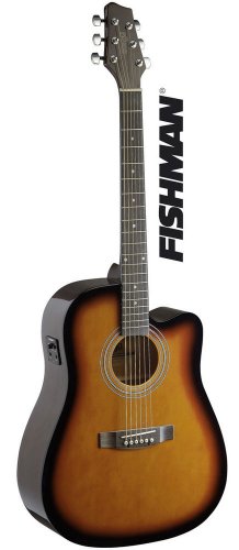 Stagg SA40DCFI-BS Acoustic/Electric Guitar Brown Sunburst